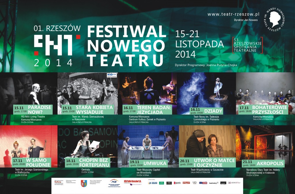 Zaproszenie Dyrektora "Siemaszki" na Festiwal Nowego Teatru 2014